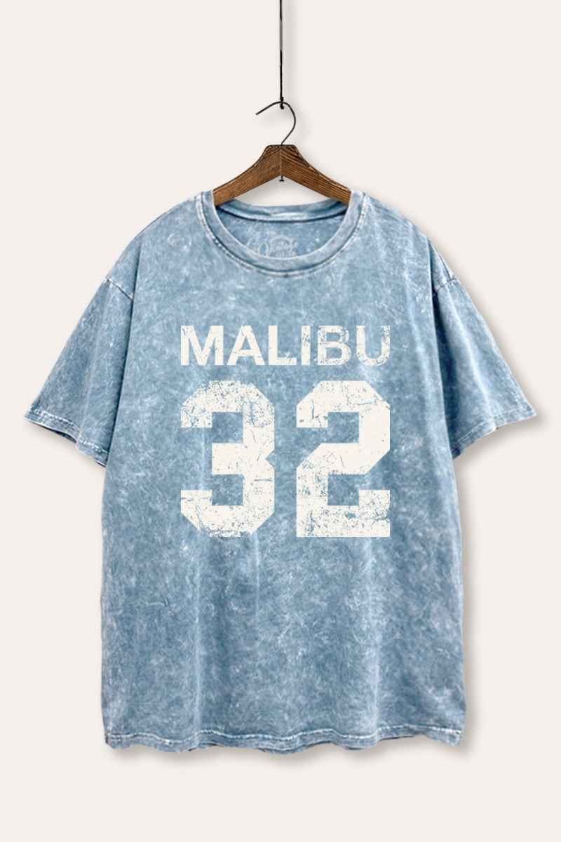 Malibu 32 Graphic Mineral Wash Boxy Tee