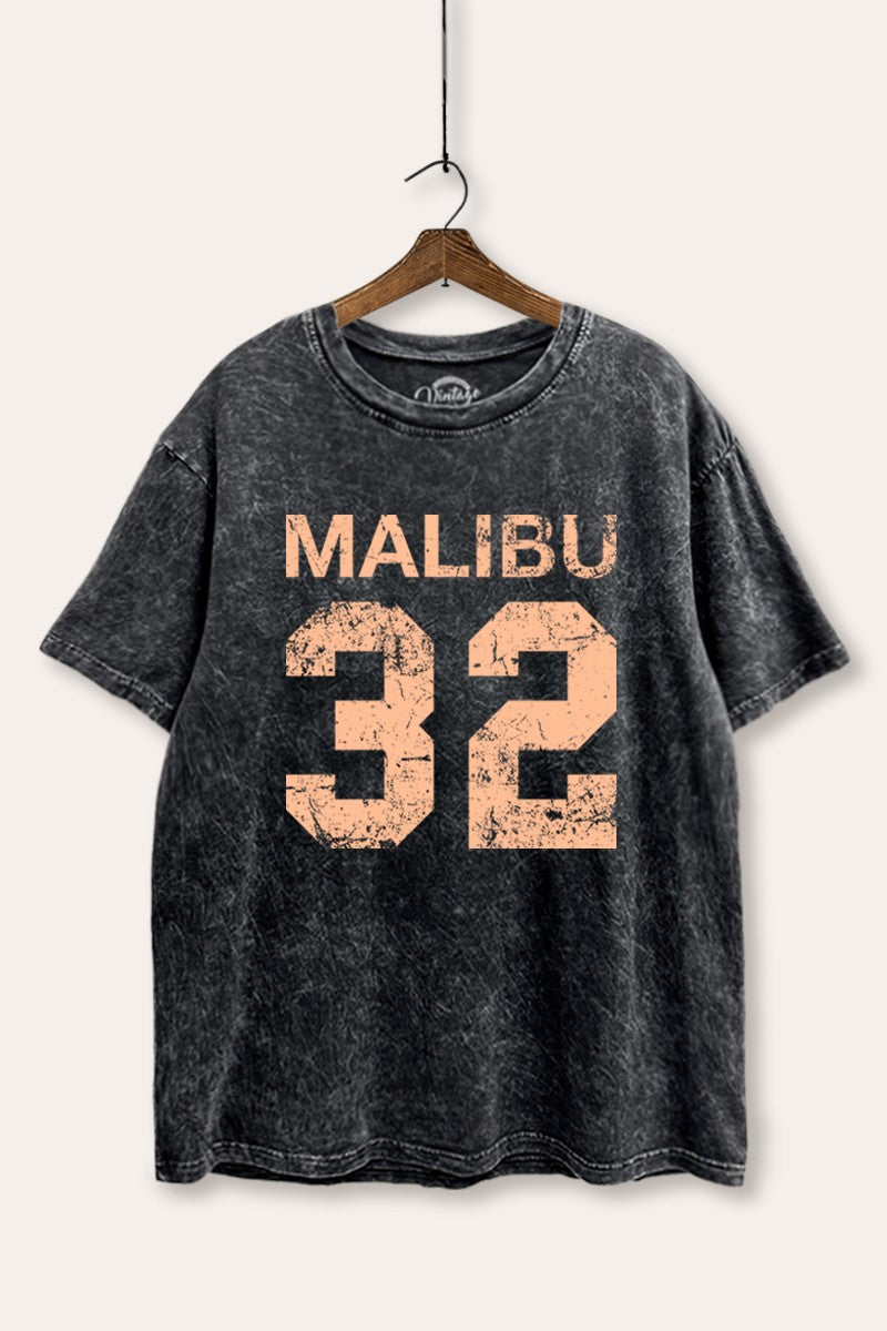 Malibu 32 Graphic Mineral Wash Boxy Tee