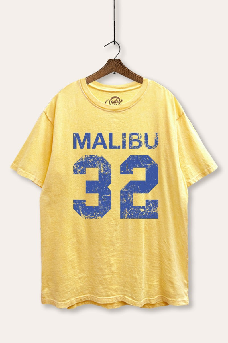 Malibu 32 Graphic Mineral Wash Boxy Tee