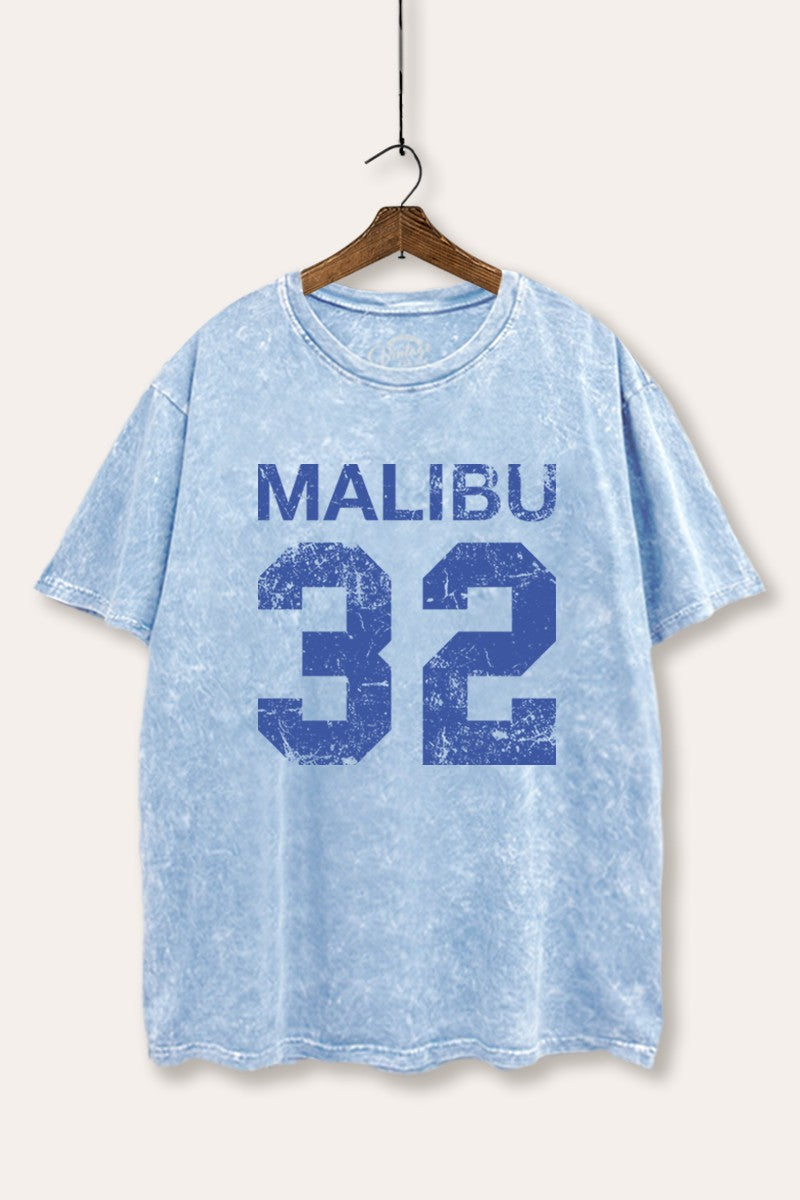 Malibu 32 Graphic Mineral Wash Boxy Tee