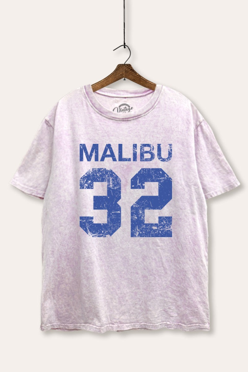 Malibu 32 Graphic Mineral Wash Boxy Tee