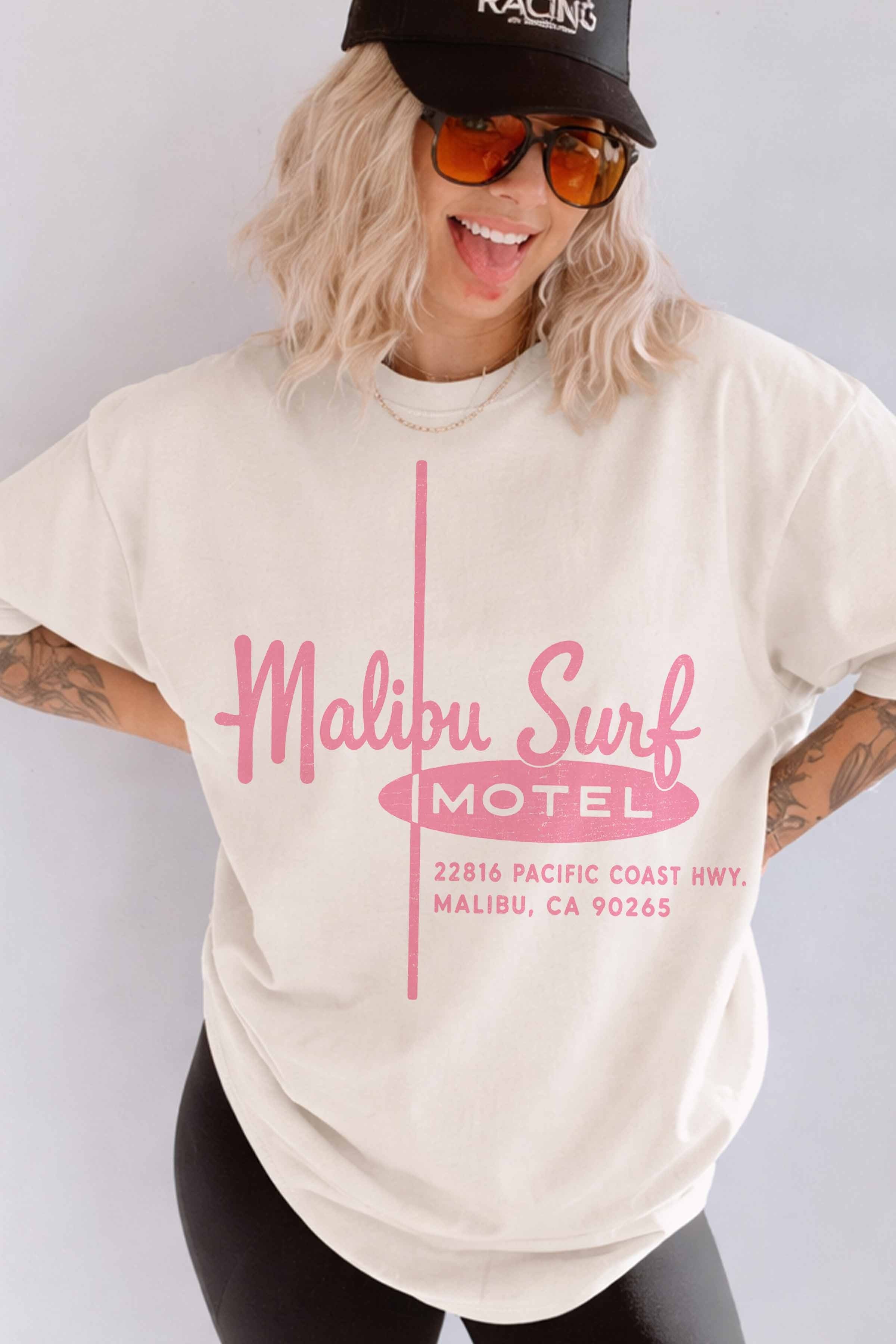 Malibu Surf Motel Oversized Graphic Tee
