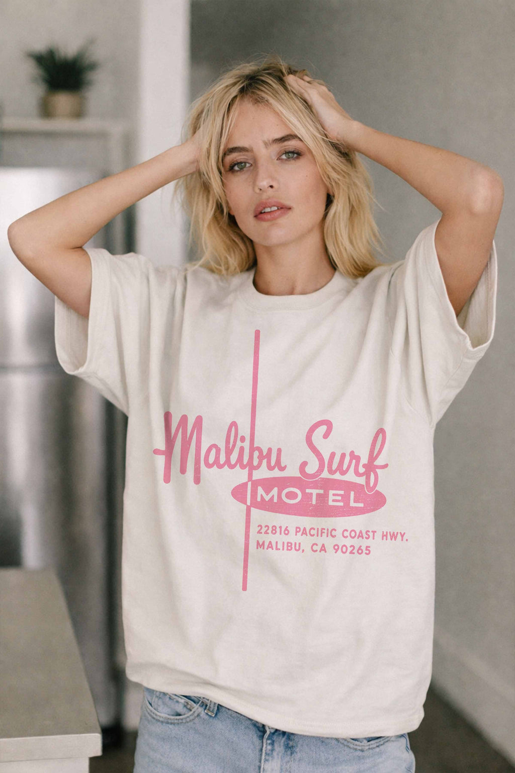 Malibu Surf Motel Oversized Graphic Tee