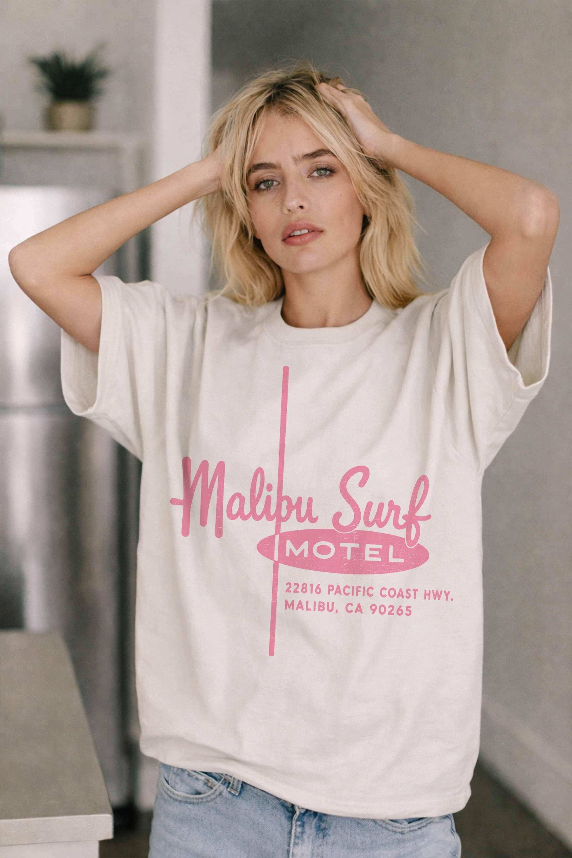Malibu Surf Motel Oversized Graphic Tee