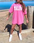 Malibu California State City Comfort Colors T Shirt (Condensed Font)