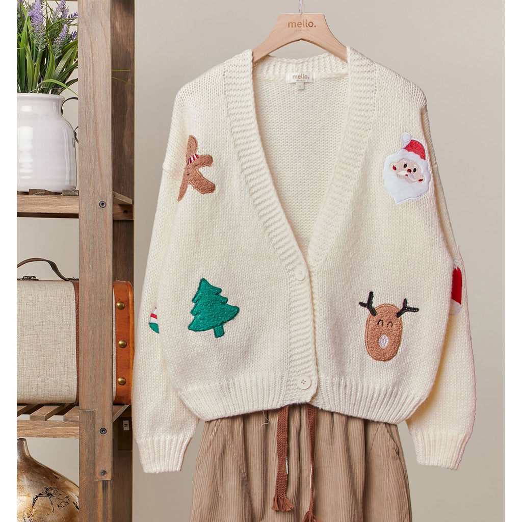 Christmas Patch Cardigan