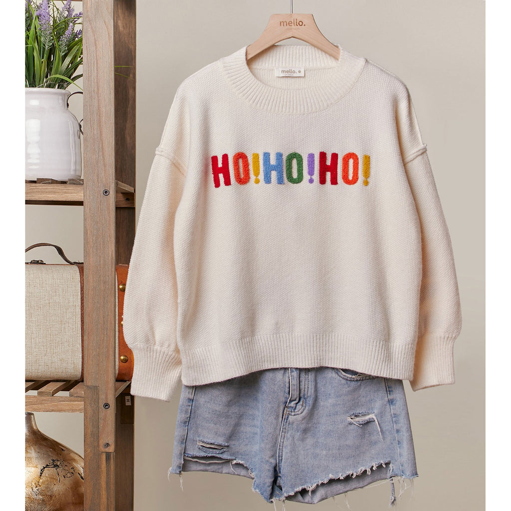 Oversize Christmas Sweater With Lettering