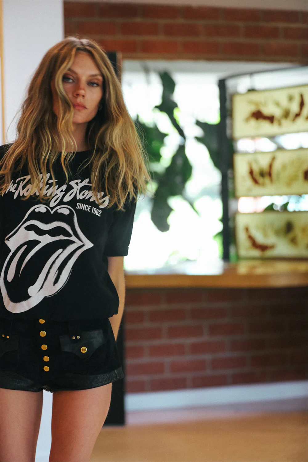 Rolling Stones Black Raglan Tee